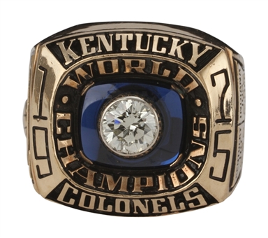 1975 Kentucky Colonels ABA Championship Players Ring - Ted McClain (McClain LOA) (Only Player Ring Ever Offered for Public Sale)